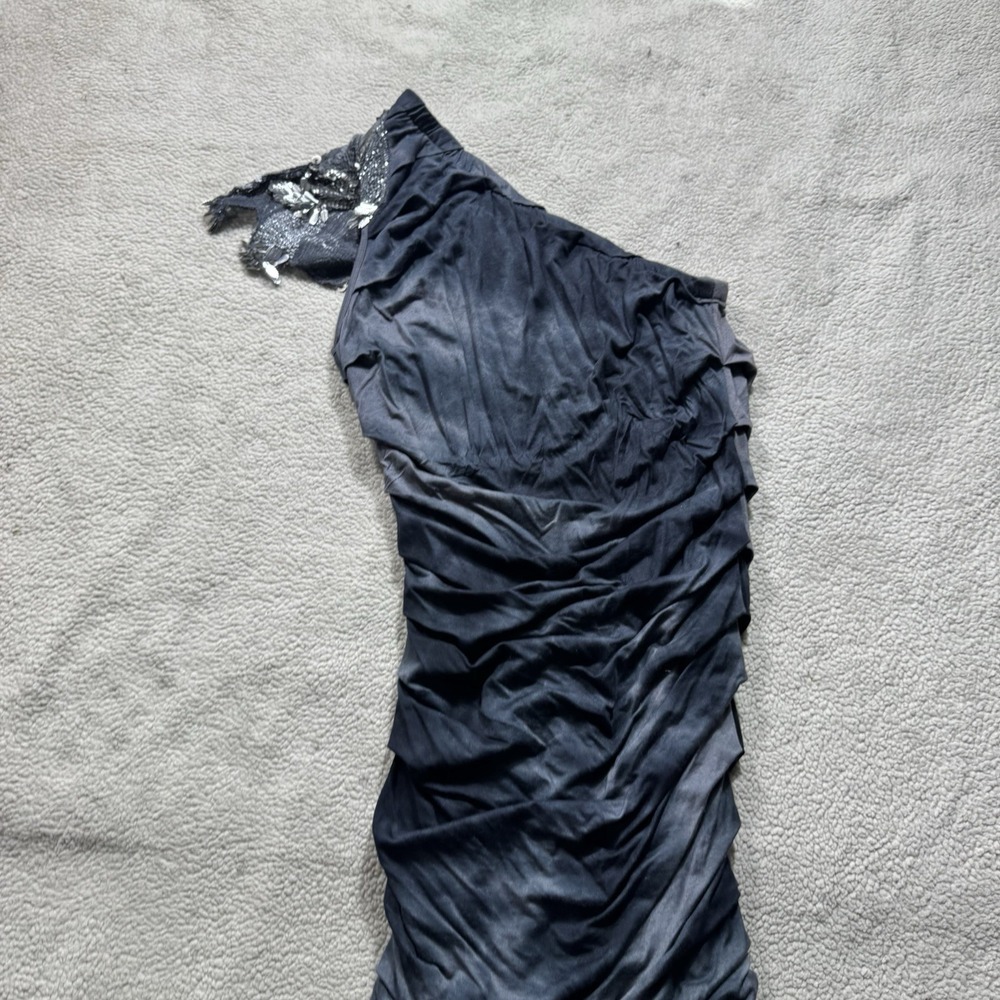 Guess by Marciano Dress Womens Small One Shoulder Sequin Accent Bodycon Ombre - Picture 9 of 13